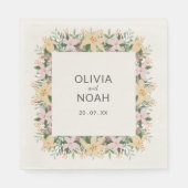 Boho-Blumenhochzeit  Serviette (Vorderseite)