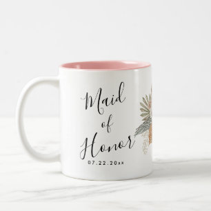 Boho-Blumenhochzeit Zweifarbige Tasse