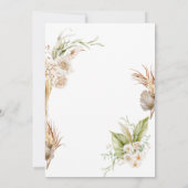 Boho-Blumenhochzeits-Einladung Einladung (Rückseite)