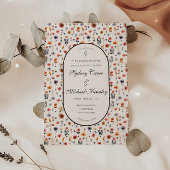 Boho-Blumenhochzeits-Einladung Karte