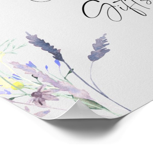 Boho Blumenkarten und Geschenke Poster (Ecke)