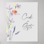 Boho Blumenkarten und Geschenke Poster (Vorne)