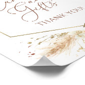 Boho Blumenkarten und Geschenkgutscheine Unterschr Poster (Ecke)