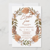 Boho Blumenkohlentrockner Bridal Tea Dusche Einladung (Vorderseite)