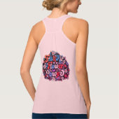 Boho-Blumenkraft-Grafik Tank Top (Rückseite)