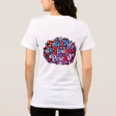 Boho-Blumenkraft-Grafik Tri-Blend Shirt (Rückseite)