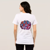 Boho-Blumenkraft-Grafik Tri-Blend Shirt (Rückseite voll)