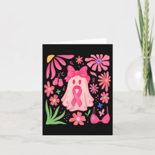 Boho Blumenkrebs Im Oktober tragen wir rosa Karte