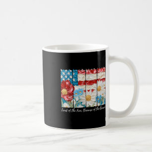 Boho Blumenland der freien wegen der tapferen Kaffeetasse