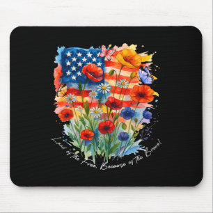 Boho Blumenland der freien wegen der tapferen Mousepad