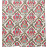 Boho-Blumenmedaillon-Muster Duschvorhang (Vorderseite)