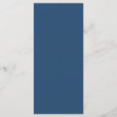 Boho Blumenmenü für Navy und Rust Menükarte (Rückseite)