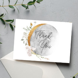 Boho Blumenmoon Babydusche sprinkle Dankeskarte