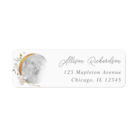 Boho Blumenmoon Moderne Wasserfarben (Vorne)