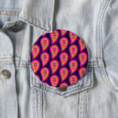 Boho-Blumenmotiv in Rosa Button (Beispiel)