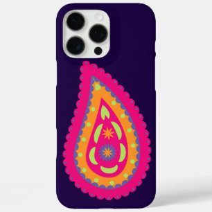 Boho-Blumenmotiv in Rosa iPhone 16 Pro Max Hülle