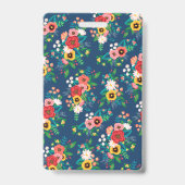 Boho Blumenmuster & Blush Pink Foto Ausweis (Rückseite)