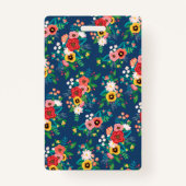 Boho Blumenmuster & Blush Pink Foto Ausweis (Rückseite)