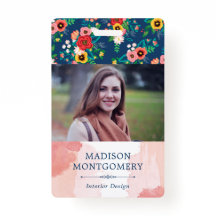 Boho Blumenmuster & Blush Pink Foto