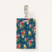 Boho Blumenmuster & Blush Pink Foto Ausweis (Rückseite mit Klammer)