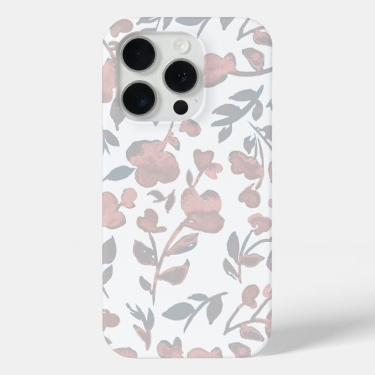Boho Blumenmuster Case-Mate iPhone Hülle (Rückseite)