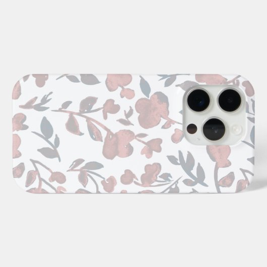 Boho Blumenmuster Case-Mate iPhone Hülle (Rückseite (Horizontal))