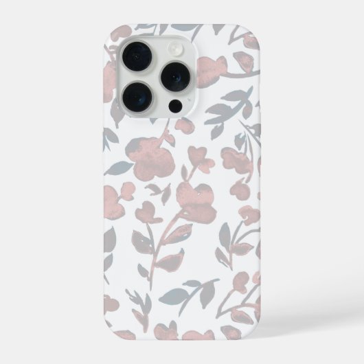 Boho Blumenmuster iPhone Hülle (Rückseite)