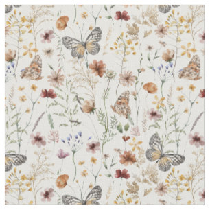 Boho-Blumenmuster Stoff