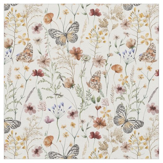 Boho-Blumenmuster Stoff (Nahaufnahme)