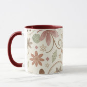 Boho-Blumenmuster Tasse (Links)