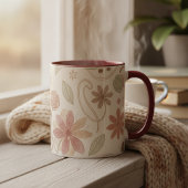 Boho-Blumenmuster Tasse