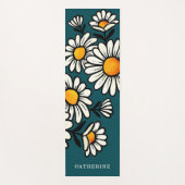 Boho-Blumenmuster-Yogamatte mit individuellem Name Yogamatte (Vorderseite)