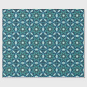 Boho Blumenpaisley Türkis aquamarine mandala henna Geschenkpapier (Flach)