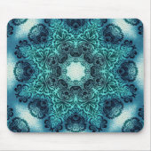 Boho Blumenpaisley Türkis aquamarine mandala henna Mousepad (Vorne)