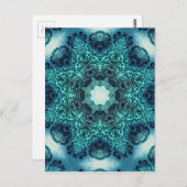 Boho Blumenpaisley Türkis aquamarine mandala henna Postkarte (Vorne/Hinten)