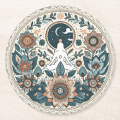 Boho blumenpastellfarbene Untersetzer (Vorderseite)