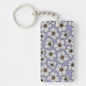 Boho-Blumenprint mit Namen Schlüsselanhänger (Vorderseite)