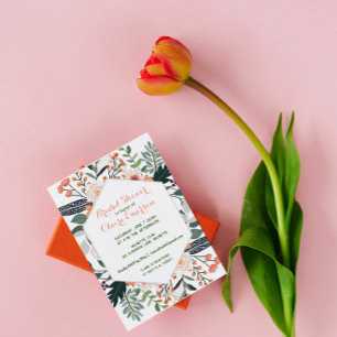 Boho-Blumenrahmen Einladung