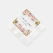 Boho-Blumenrand Serviette (Ecke)