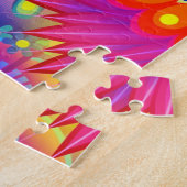 Boho blumenreiche abstrakte Kunst Puzzle (Seite)