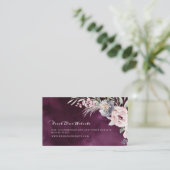 Boho blumenreiche Hochzeitswebsite Beilage Karte (Stehend Vorderseite)