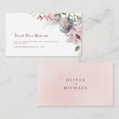 Boho blumenreiche Hochzeitswebsite Beilage Karte (Vorne/Hinten)