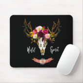 Boho Blumenschädel-Bohemisches Mousepad (Mit Mouse)