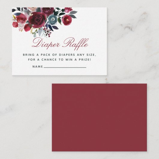 Boho Blumenspulendusche Windelwanne Begleitkarte (Vorne/Hinten)