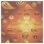 Boho Blumensteigungs-Orange Stoff (Nahaufnahme)