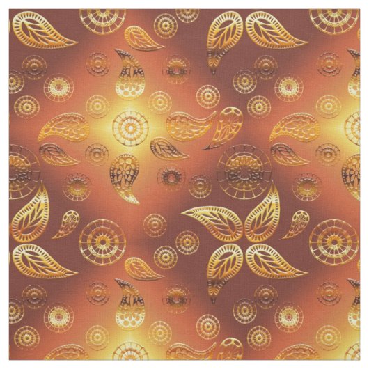 Boho Blumensteigungs-Orange Stoff (Muster)