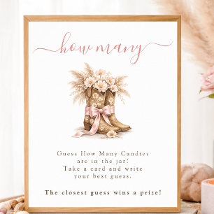 Boho Blumenstiefel Mädchen Baby Shower Rate Wie Vi Poster