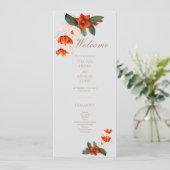 Boho-Blumenstrauß mit feurigen Blumen Programm (Stehend Vorderseite)