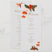 Boho-Blumenstrauß mit feurigen Blumen Programm (Vorne/Hinten)