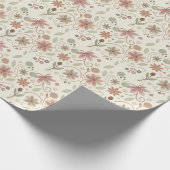 Boho-Blumenverpackungspapier Geschenkpapier (Ecke)